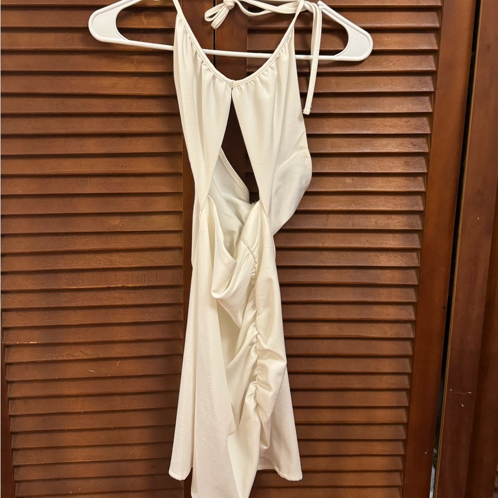 Zara Cream Backless Dress
